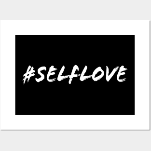 #selflove white design Posters and Art